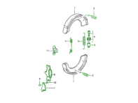 Handbrake Shoes Spring Kit. Porsche 964 / 993 - 99735299304, 92835295702, 99635272300, 90135293210, 298609723, 95135280700, 99335207301, 99335207300, 91135294400
